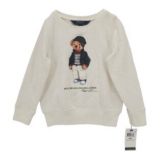 NWT POLO BEAR Ralph Lauren French Terry Sweatshirt Girls Size 4/4T